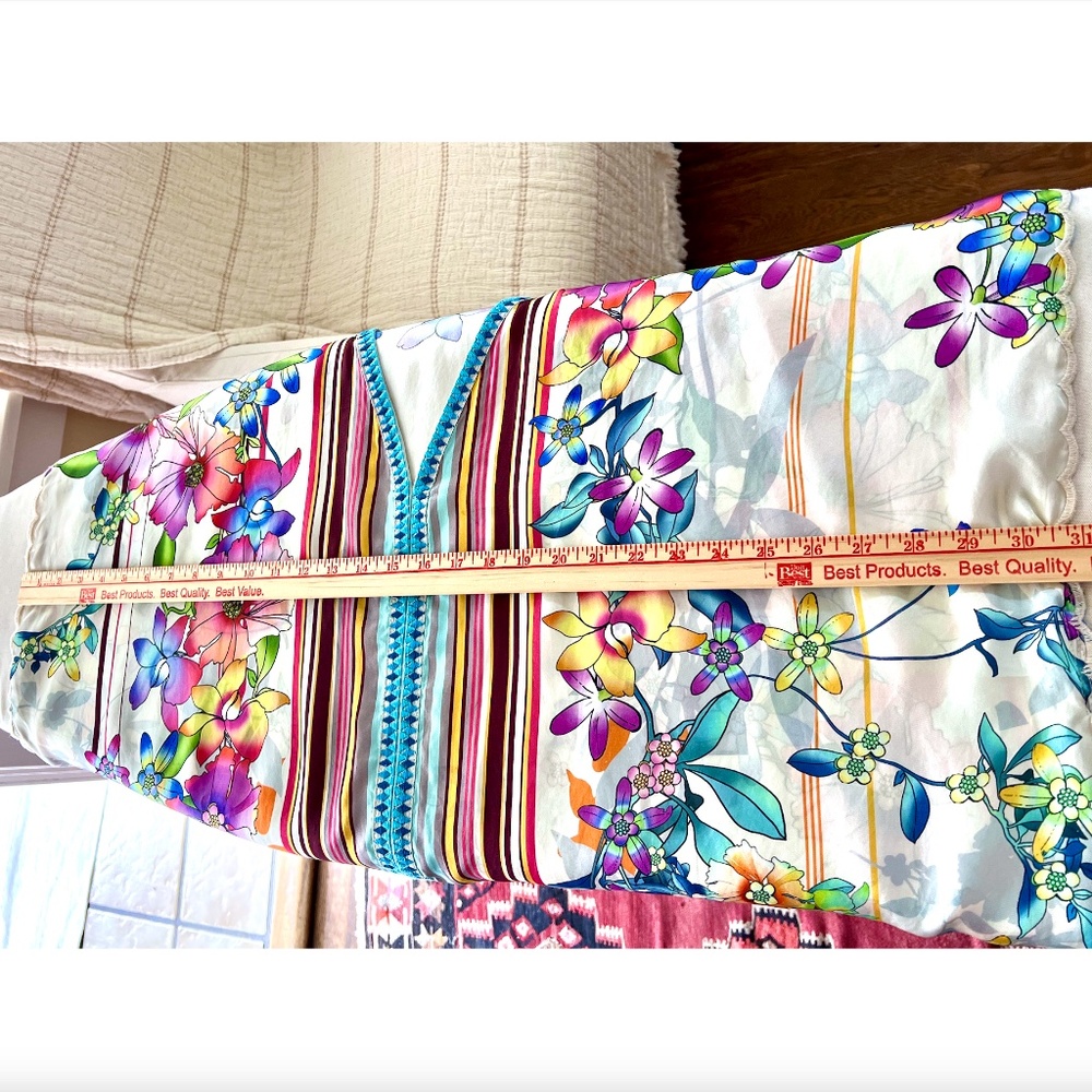 JOHNNY WAS Stellar Silk Poncho - M - Picture 11 of 11